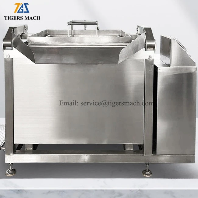 Continuous Working Onion Frying Process Machinery